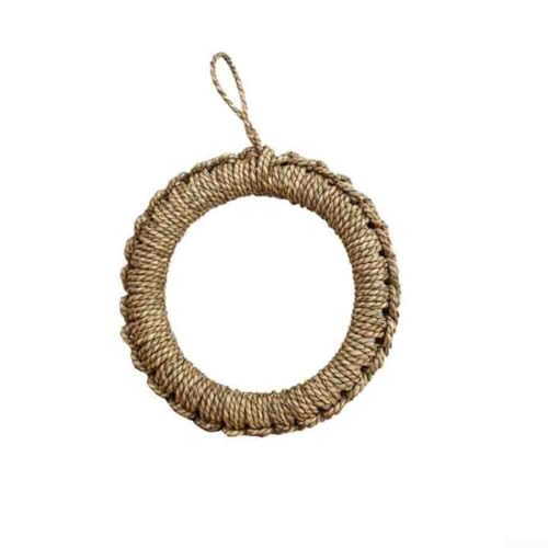 Home For Dining Essentials Handgewebte Hanf- und Baumwollmatten, verdickte Leinen-Topfmatten (Seetang, 19 cm) von Springwillfly