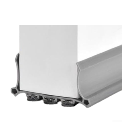 Isolationsstreifen für Türunterseite, PVC und Filz, reduziert Lärm und blockiert Wind für 55-mm-Türen (grau) von Springwillfly