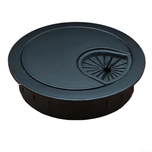 Kabeldurchführungen aus Zinklegierung, 2 Stück, Schreibtisch-Kabeldurchführungen für Kabelmanagement zu Hause und im Büro (schwarz) von Springwillfly