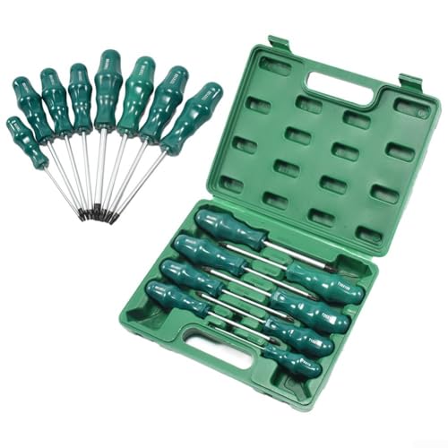 Komplett für Torx Schraubendreher Set T8 T40 8-teilig mit magnetischen Spitzen und komfortablem Griff für Elektronik und Kfz-Reparatur Komplett für Torx Schraubendreher Set T8 T40 8-teilig mit magnetischen Spitzen und komfortablem Griff für Elektronik und Kfz-Reparatur von Springwillfly