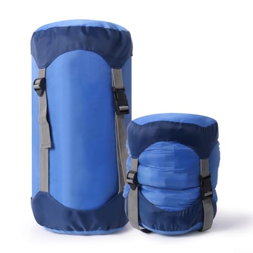 Kompressions-Aufbewahrungsbeutel für Wanderausrüstung, tragbares und verschleißfestes Design (S, blau) von Springwillfly
