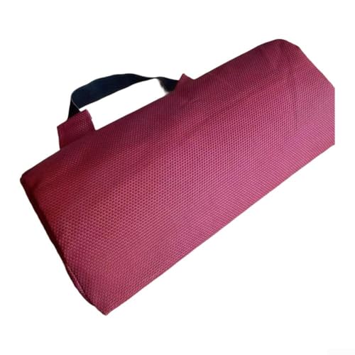 Kopf- und Nackenstützkissen für Liegestuhl mit anpassbarer Höhe und atmungsaktivem Material für bequemes Entspannen im Freien an verschiedenen Orten (Rotwein 35 x 6 x 15) von Springwillfly