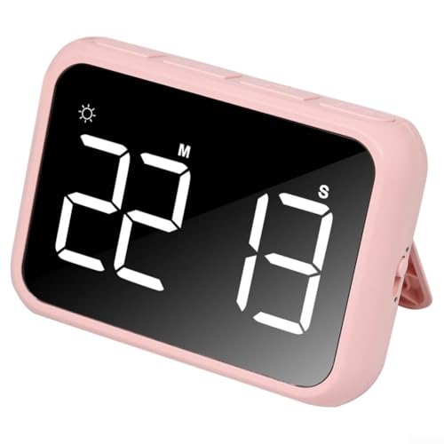 Küchen-Countdown-Timer mit Speicherrückruf, benutzerfreundliches Design und starker Magnet zur einfachen Befestigung an verschiedenen Oberflächen (Rosa) von Springwillfly