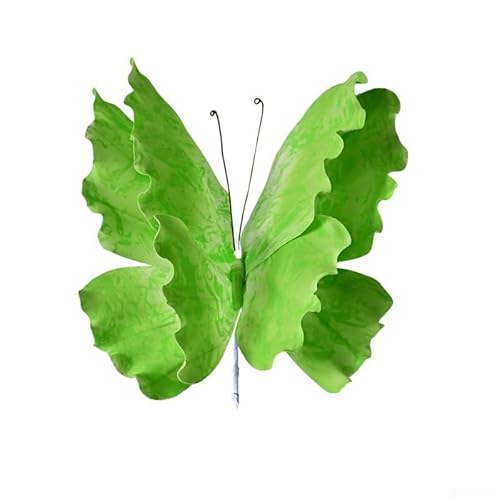 Künstliche PE-Schmetterling-Dekoration für Zuhause, Fenster, Hochzeit, Party, zum Aufhängen im Innen- und Außenbereich, mit leichtem Design (grün) von Springwillfly