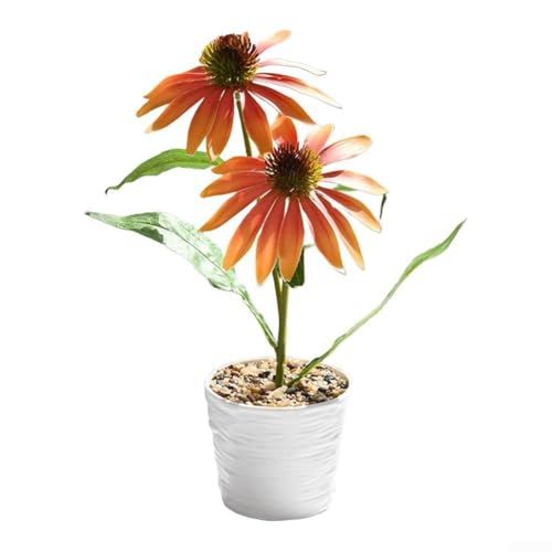 Lebendige künstliche Blumenarrangements simulierte Grünpflanzen für Innendekoration (orange) von Springwillfly
