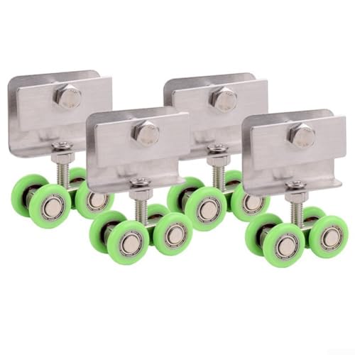 Leiser Betrieb Schiebetürrollen-Set mit hochwertigem Edelstahl und benutzerfreundlichem Design (4 Stück) von Springwillfly
