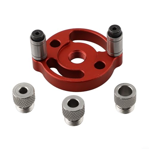 Lochsucher aus Aluminiumlegierung für Holzbearbeitung mit Bohrbuchsen für genaue Platzierung (rot) von Springwillfly