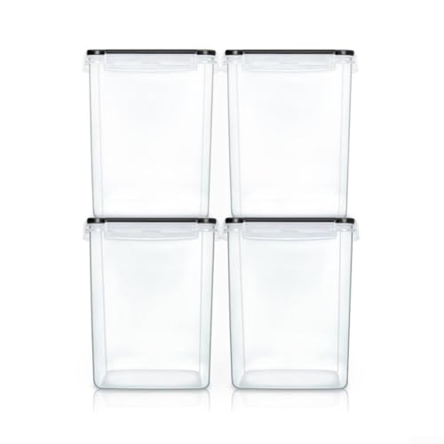 Luftdichter Verschluss auf einer 5 2 Liter Lebensmittelaufbewahrungsbox; perfekt entworfen, um Ihre Lieblingsspeisen zu konservieren (4 Stück) von Springwillfly