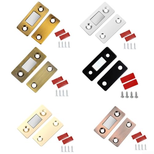 Magnet Attractor Set für Schränke und Schubladen 4 Stück Unsichtbare Türschlösser mit starken Haltekräften (Grün Bronze) von Springwillfly