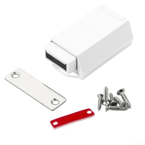 Magnetischer Schrankriegel zum Öffnen für bequemen Zugang in Ihrem Zuhause oder Büro (weiß) von Springwillfly