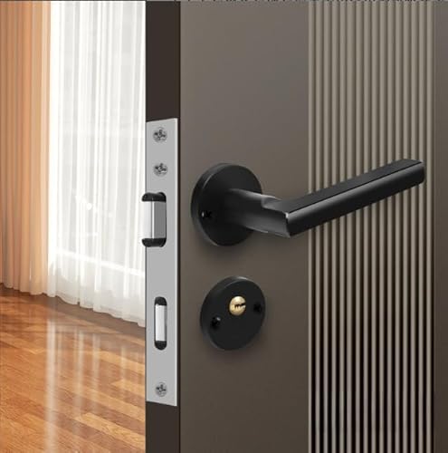 Magnetischer Türschlossgriff aus Eisen mit leichtgängigem geräuschlosem Einzug und Geräuschreduzierung für den Innenbereich für Schlafzimmertüren (A) von Springwillfly