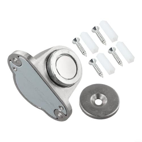 Magnetischer Türstopper aus Edelstahl für starken Halt und einfache Installation (Silber) von Springwillfly