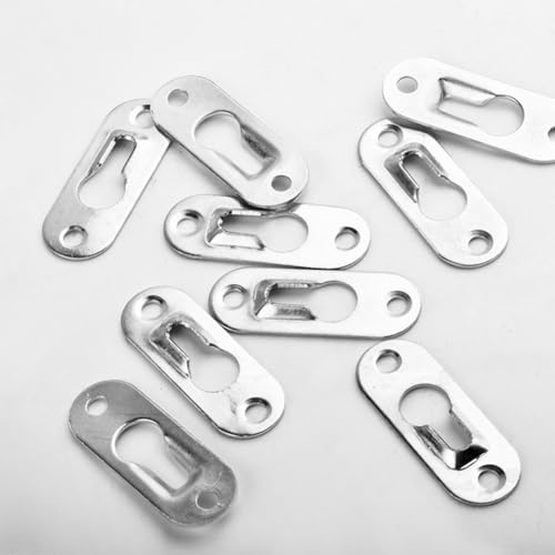 Metall-Wandhalterungshaken, Schnappaufhänger, Rahmenhalterung zur sicheren Befestigung von Bilderrahmen, Spiegeln und Möbeln, mit unsichtbarem, flachem Design, 10 Stück Metall-Wandhalterungshaken, Schnappaufhänger, Rahmenhalterung zur sicheren Befestigung von Bilderrahmen, Spiegeln und Möbeln, mit unsichtbarem, flachem Design, 10 Stück von Springwillfly