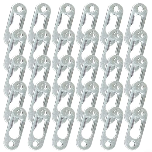 Metall-Wandhalterungshaken, Schnappaufhänger, Rahmenhalterung zur sicheren Befestigung von Bilderrahmen, Spiegeln und Möbeln, mit unsichtbarem, flachem Design, 30 Stück Metall-Wandhalterungshaken, Schnappaufhänger, Rahmenhalterung zur sicheren Befestigung von Bilderrahmen, Spiegeln und Möbeln, mit unsichtbarem, flachem Design, 30 Stück von Springwillfly