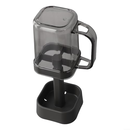 Minimalistischer Zahnbürstenhalter mit ergonomischem Becher für stromlinienförmige Badezimmernutzung (schwarz) von Springwillfly
