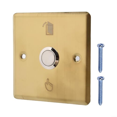 Moderne Blanko-Türklingelblende aus stabilem Edelstahl mit Schnellzugriffstaste für einfache Benachrichtigung (Gold) von Springwillfly