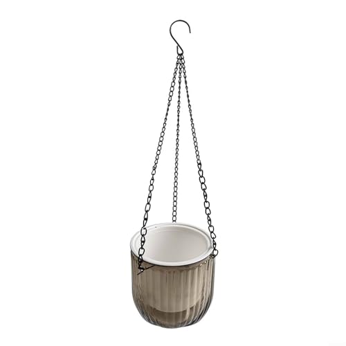 Moderner hängender Blumentopf mit innovativem Selbstbewässerungssystem für einfache und effektive Pflanzenpflege (klein) von Springwillfly