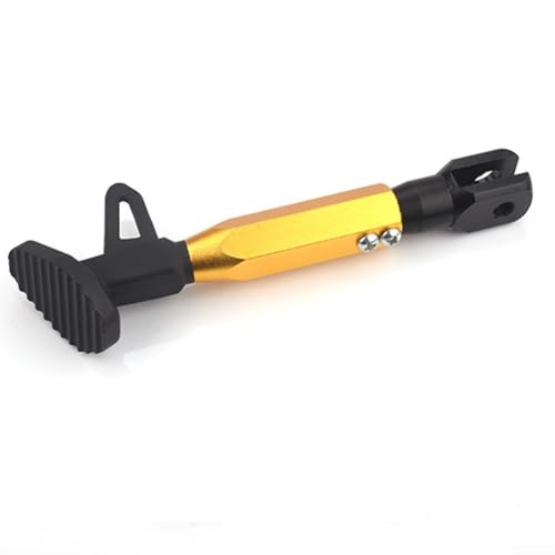 Motorrad Aluminium Kickstand Fuß Verstellbarer Seitenständer für stabiles und sicheres Parken (gelb) von Springwillfly
