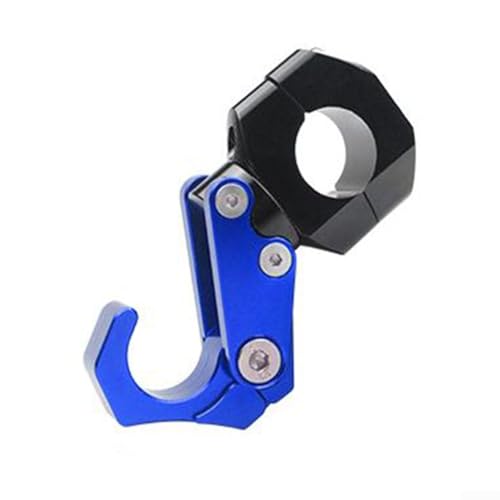 Motorrad-Lasthaken zur Befestigung von Taschen, funktioniert mit 22 mm und 30 mm Lenkern (blau) von Springwillfly