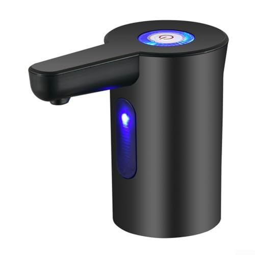 Mühelose Wasserspender mit elektrischer Pumpe, LED-Licht für 25 Gallonen Flaschen, ideal für Zuhause und Reisen (schwarz) von Springwillfly