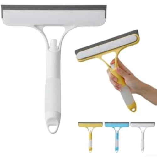 Multi Use 3 in 1 Spray Squeegee with Integrated Spray Bottle for Streak Shine on Car and Home Windows as well as Kitchen Glass Cleaning Tasks (White) von Springwillfly