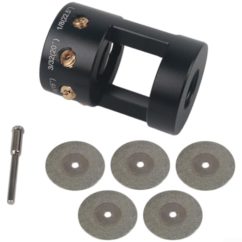 Multi-Winkel-Elektrodenschärfer mit vier Schleiflöchern für Schweißspitzen, passend für die meisten Drehwerkzeuge, 3/4 12 Gewinde, Aluminiumlegierung (Doppelsäulen) von Springwillfly