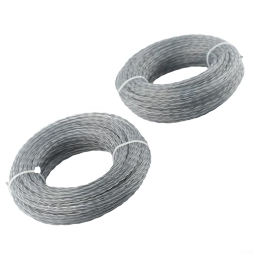 Nylon-Trimmerfaden für 2 0 mm 3 0 mm x 15 m entkernte Ersatzspule für elektrische Handmotorsensen und Rasentrimmer (15 m x 2,7 mm x 2 Stück) von Springwillfly