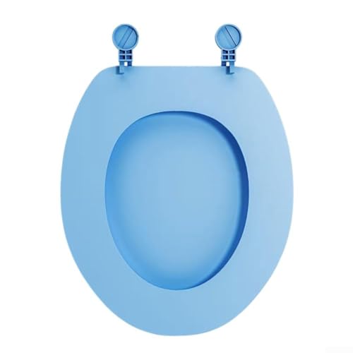 OU Form WC-Sitz mit Schnellverschluss und Absenkautomatik, perfekt für Standard-WC und einfache Wartung (Blue O-Typ) von Springwillfly