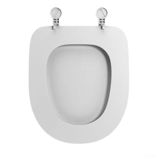 OU Form WC-Sitz mit Schnellverschluss und Absenkautomatik, perfekt für Standard-WC und einfache Wartung (weißer U-Typ) von Springwillfly