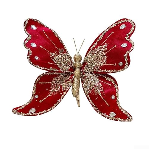 Ornament für Weihnachtsbaumzubehör und Feiertagstischdekoration zur Verbesserung der saisonalen Festlichkeit (rot) von Springwillfly