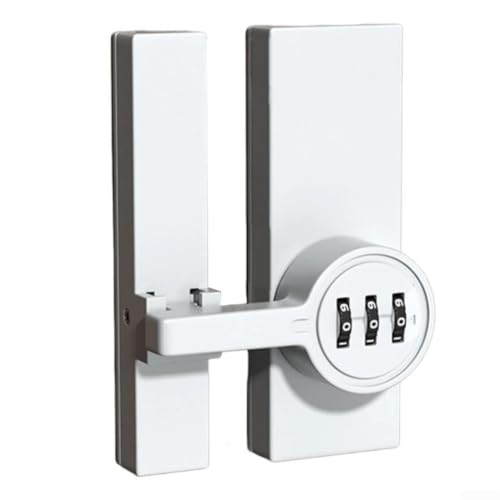 Passwort-Türschloss aus Zinklegierung mit 3-stelligem Leuchtcode für sicheren Zugang und mehrere Installationsmethoden, geeignet für Zimmertüren (weiß) von Springwillfly