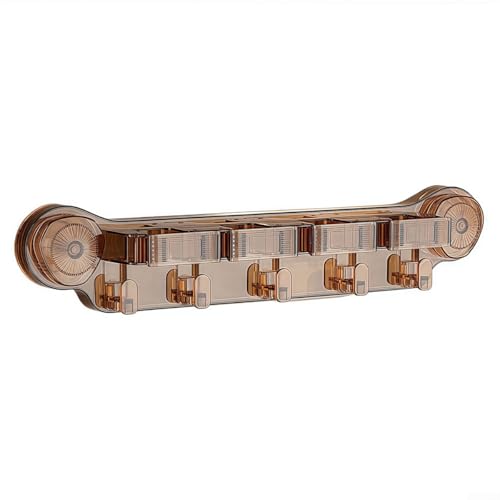 Praktischer Mopphalter zur Wandmontage mit 4 Ablagen und effizientem Haken-Design (braun) von Springwillfly