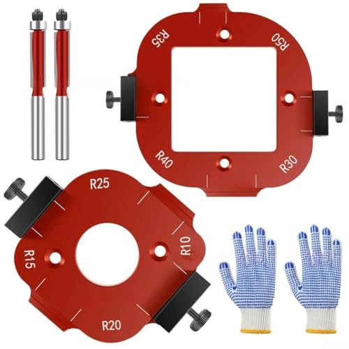 Radius Jig Router Templates aus Aluminiumlegierung für präzises Abschrägen und Schneiden in Holzbearbeitungsprojekten mit 8 verschiedenen Radiusgrößen Radius Jig Router Templates aus Aluminiumlegierung für präzises Abschrägen und Schneiden in Holzbearbeitungsprojekten mit 8 verschiedenen Radiusgrößen von Springwillfly