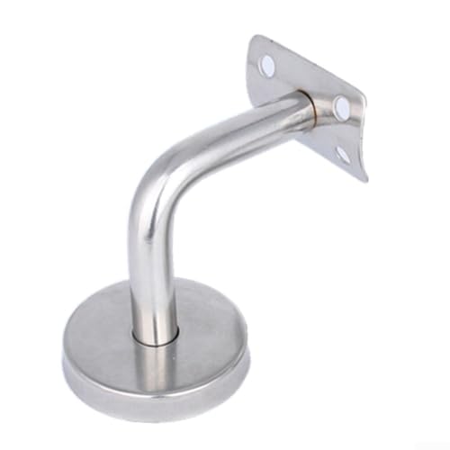 Robuste Edelstahl-Handlaufhalterung für Wand, sichere Geländer- und Treppengeländerstütze, Mopstick-Halter für Schienenmontage (60 x 80 mm) von Springwillfly