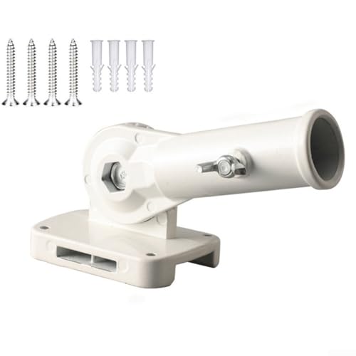 Robuste Fahnenmast-Basis aus Aluminiumlegierung mit 180-Grad-Anpassung für sichere Unterstützung der Flagge im Freien (weiß) von Springwillfly