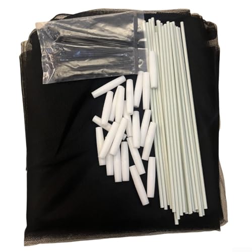 Robuste Netz-Gewächshausabdeckung zum Schutz Ihres Gartens vor Temperaturabfällen (schwarz, 400 cm) von Springwillfly