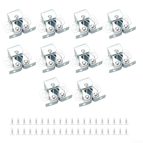 Robuste Schranktür-Schnallen, 10 Stück, starke Zugfestigkeit, einfache und schnelle Installation (Silber) von Springwillfly