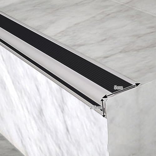 Robuster 2 m Treppenkantenschutz mit verbessertem Reibungsdesign, perfekt zur Reduzierung von Rutschgefahren (schwarz) von Springwillfly