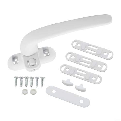 Robuster Aluminium-Fenstergriff mit Anti-Diebstahl-Funktionen für Zuhause und Büro (weiß rechts) von Springwillfly