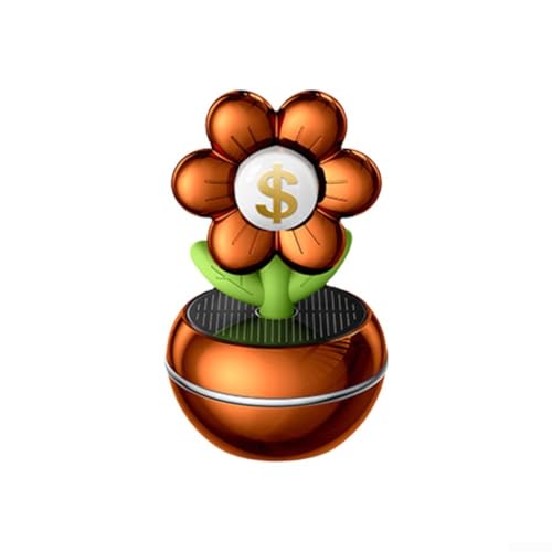 Rotierender Blumen-Autoduft Diffusor mit Solarstrom für umweltfreundliche Lufterfrischung (Orange) von Springwillfly