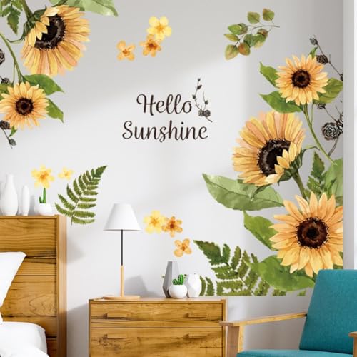 Schaffen Sie einen Raum mit Sonnenblumen-Tapetenaufklebern, perfekt für Kinderzimmer Schaffen Sie einen Raum mit Sonnenblumen-Tapetenaufklebern, perfekt für Kinderzimmer von Springwillfly