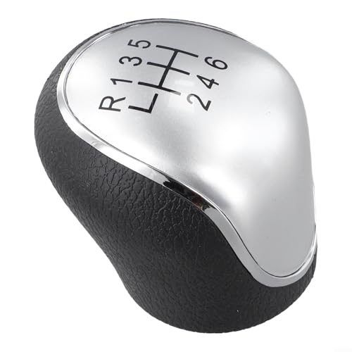 Schaltknauf für 2012 2016 für Hyundai für IX35, 6-Gang-Design für verbesserten Fahrzeuginnenraum (Silber) von Springwillfly