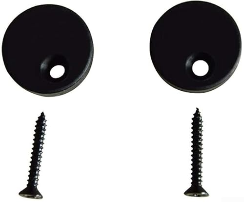 Schiebetür-Hardware Anti-Sprung-Scheibenblock-Set aus schwarzem Kunststoff, 2 Stück mit Schrauben von Springwillfly