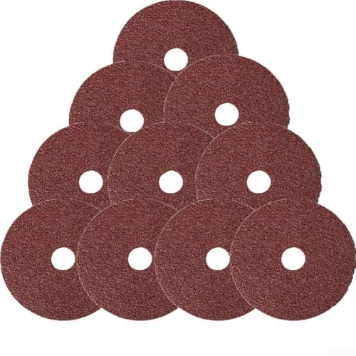 Schleifscheiben aus Kunstharz, 10,2 cm, für Winkelschleifer, Körnung 24 # bis 120 # für Metall, Rost, Schweißgrat, Entfernung und Holzschleifen (Körnung 120), 10 Stück von Springwillfly