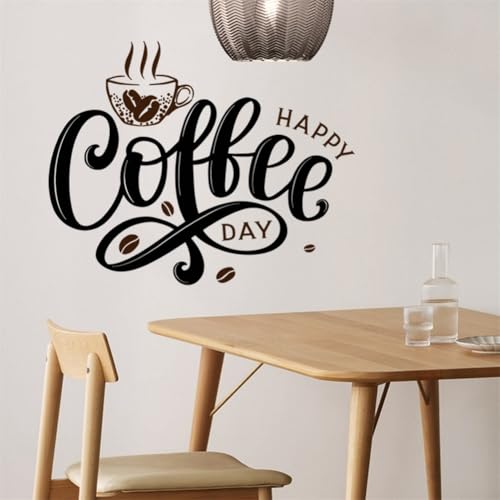 Schöne Wandaufkleber mit Kaffee-Motiv für Schlafzimmer, dekorativ, entfernbar von Springwillfly