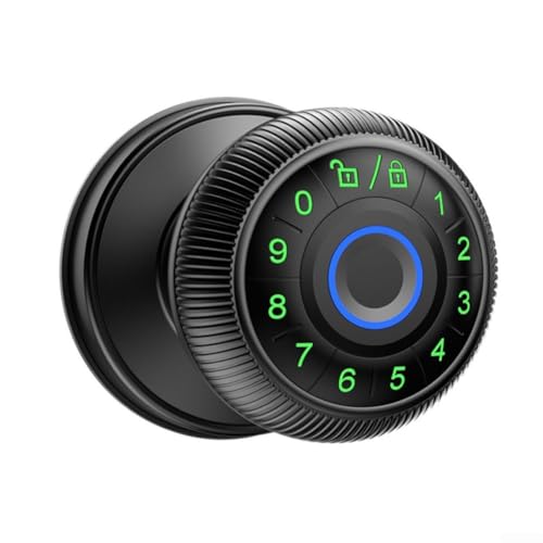 Secure Smart Fingerprint Lock mit fortschrittlichem Erkennungssystem und Anti-Peep-Funktionen für eine sichere Verwendung (schwarz) von Springwillfly