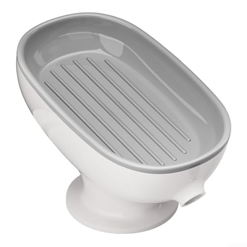 Seifenhalter mit starker Saugkraft und Drainage für Küche und Bad (Grau) von Springwillfly