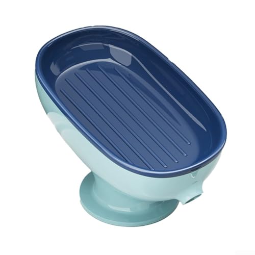 Seifenhalter mit starker Saugkraft und Drainage für Küche und Bad (blau) von Springwillfly