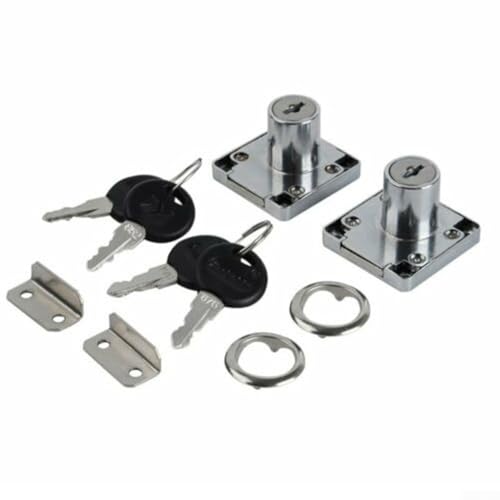 Set mit 2 Nockenschlössern für Tür, Schrank, Briefkasten, Schublade, Schrank mit 4 Schlüsseln, Stahlmaterial, Edelstahl beschichtete Schlösser für sichere Aufbewahrung Set mit 2 Nockenschlössern für Tür, Schrank, Briefkasten, Schublade, Schrank mit 4 Schlüsseln, Stahlmaterial, Edelstahl beschichtete Schlösser für sichere Aufbewahrung von Springwillfly