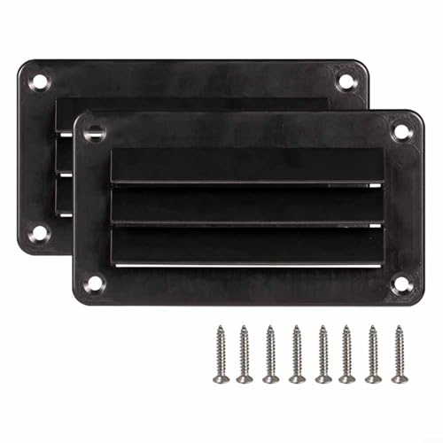 Set mit 2 Wohnmobil-Deckenlüftern für Boote und Küchen, leichtes ABS-Material mit Montageschrauben (schwarz) von Springwillfly